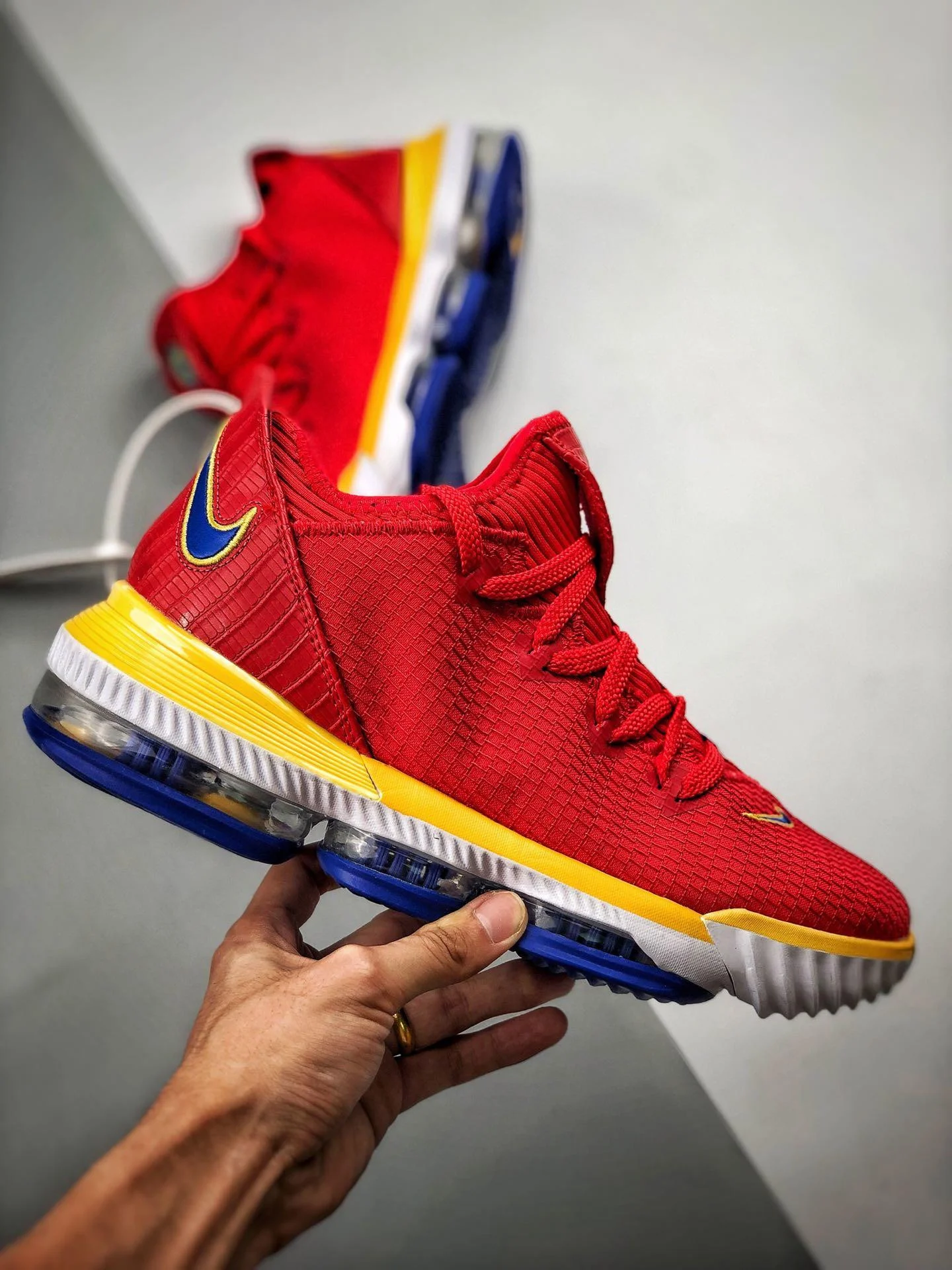 Nike LeBron 16 Low Super Bron University Red Varsity Royal For Sale