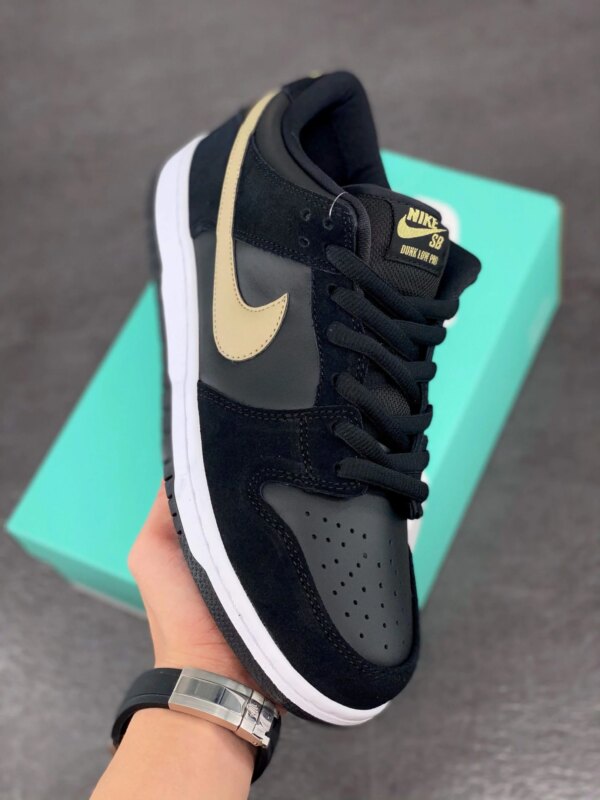 Nike SB Dunk Low Takashi Black Metallic Gold-White For Sale