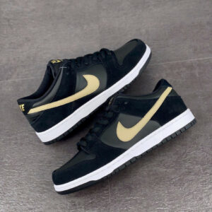 Nike SB Dunk Low Takashi Black Metallic Gold-White For Sale