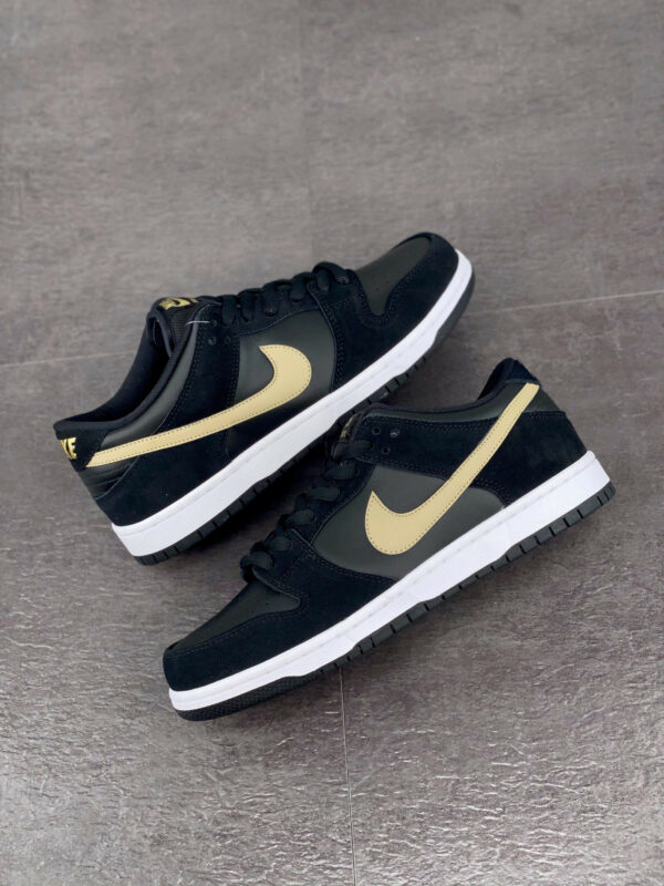 Nike SB Dunk Low Takashi Black Metallic Gold-White For Sale