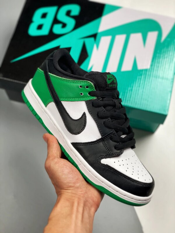 Nike SB Dunk Low Classic Green Black White For Sale