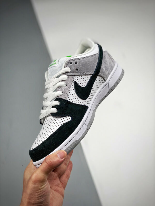 Nike SB Dunk Low Medium Grey White-Chlorophyll-Black For Sale