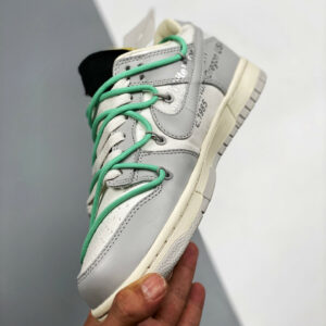 Off-White x Nike Dunk Low 04 of 50 Sail Grey Black For Sale