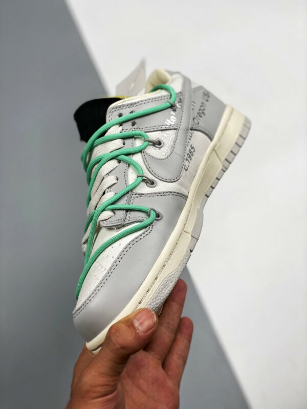 Off-White x Nike Dunk Low 04 of 50 Sail Grey Black For Sale