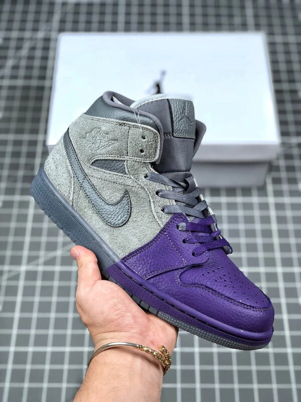 Sheila Rashid x Air Jordan 1 Mid Purple Grey CW5897-005 For Sale