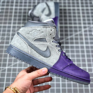 Sheila Rashid x Air Jordan 1 Mid Purple Grey CW5897-005 For Sale