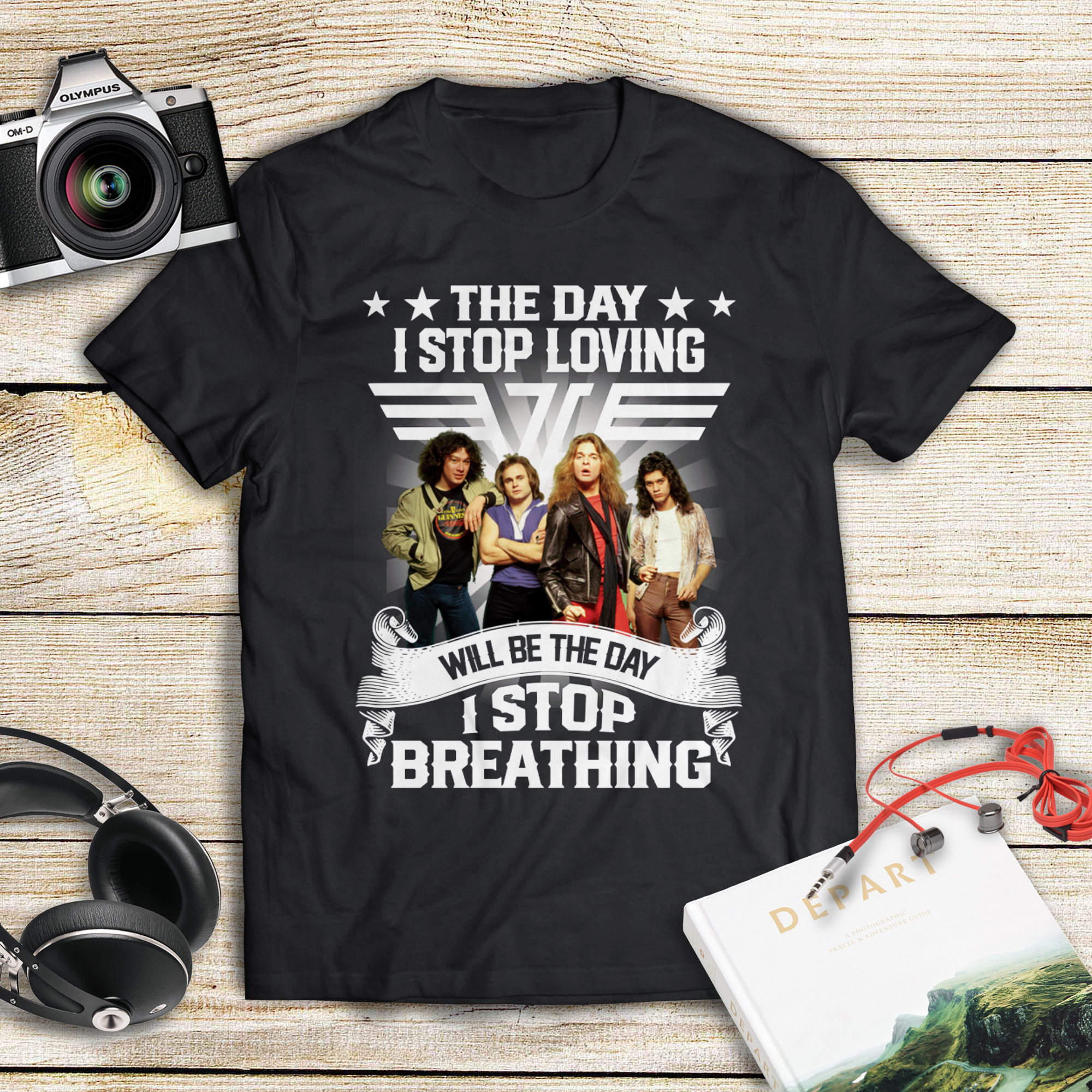 The Day I Stop Loving Van Halen Will Be The Day I Stop Breathing .Png T Shirt