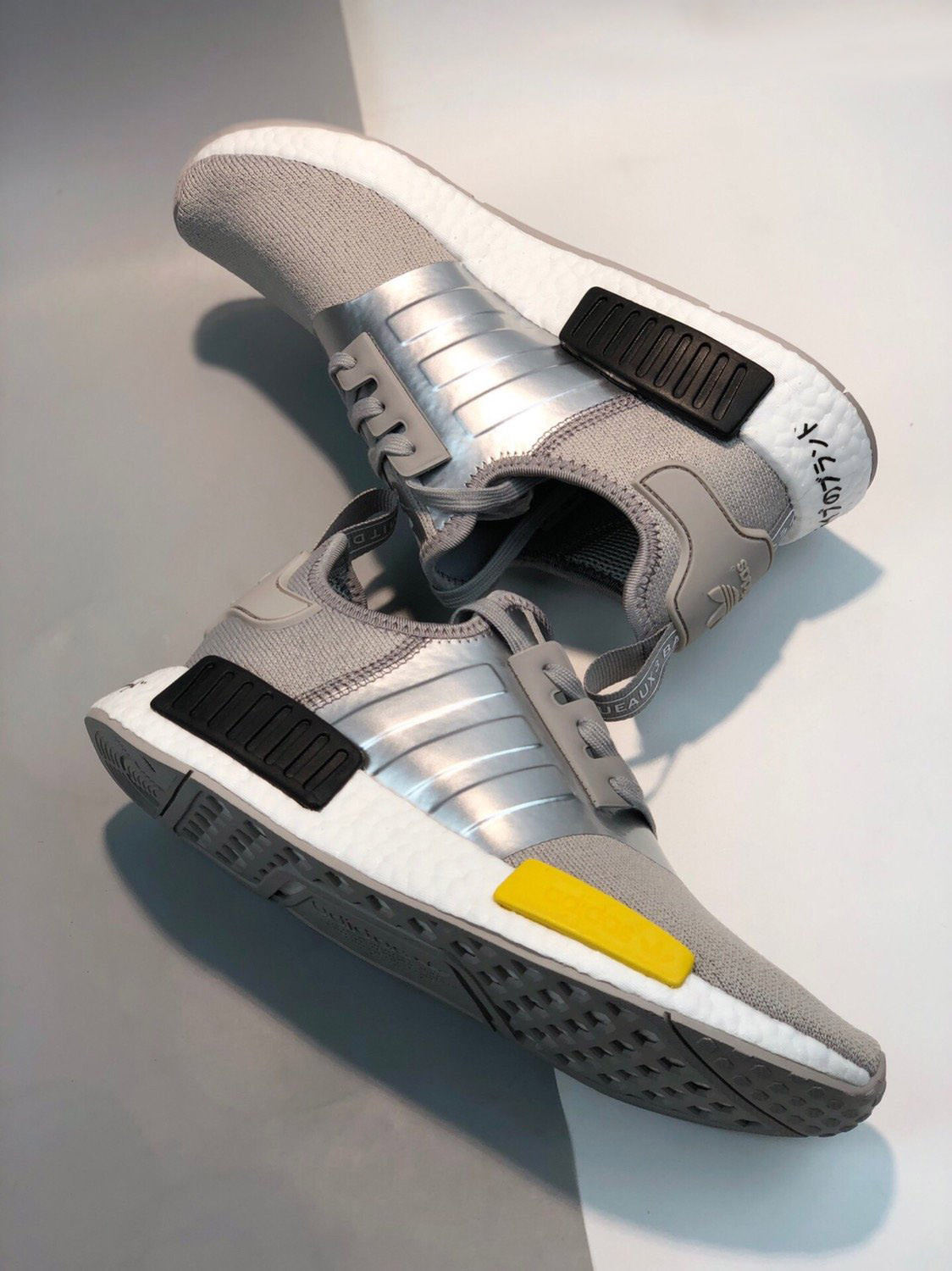 Adidas NMD R1 Metal Grey Yellow-Core Black For Sale