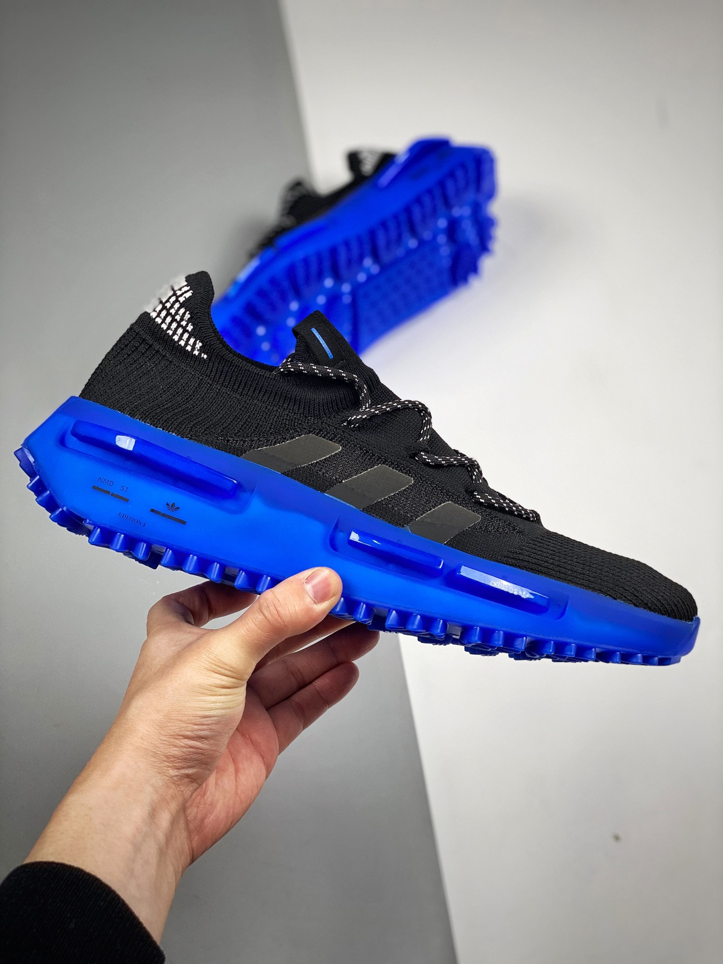 Adidas NMD S1 Core Black Blue For Sale