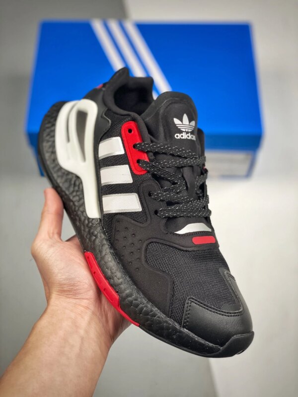 Adidas Nite Jogger Core Black Footwear White-Scarlet For Sale