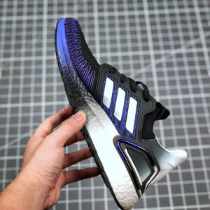 Adidas Ultra Boost 20 Black Silver Metallic Cloud White For Sale