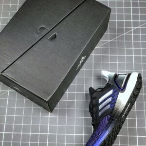 Adidas Ultra Boost 20 Black Silver Metallic Cloud White For Sale