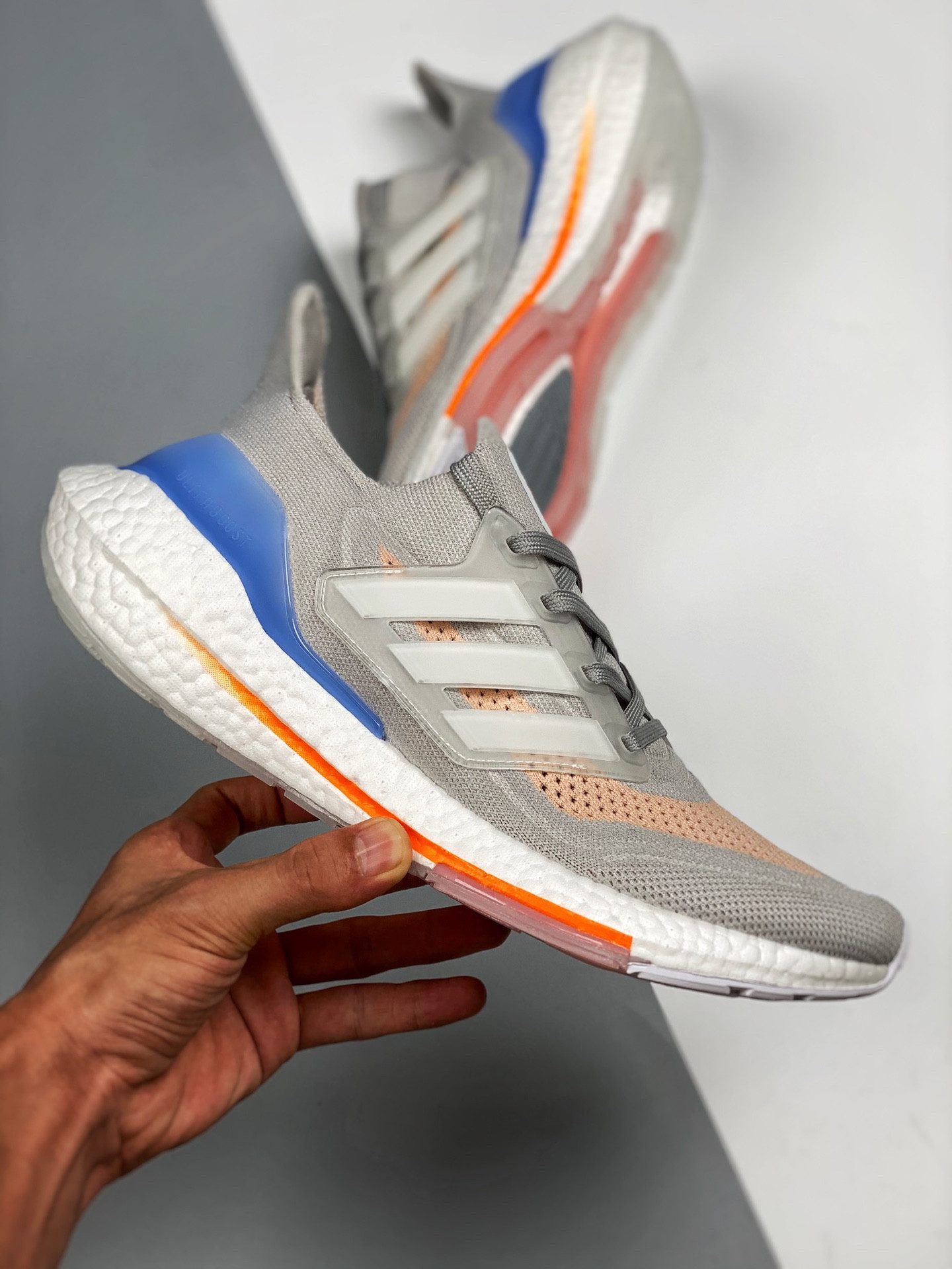 Adidas Ultra Boost 2021 Crystal White Cloud White Glow Pink For Sale