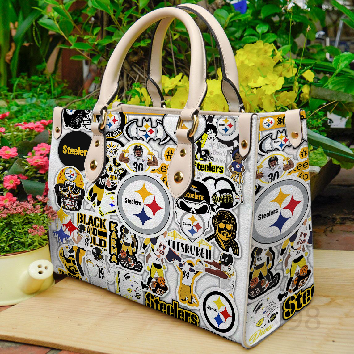 Pittsburgh Steelers Women Leather Hand Bag