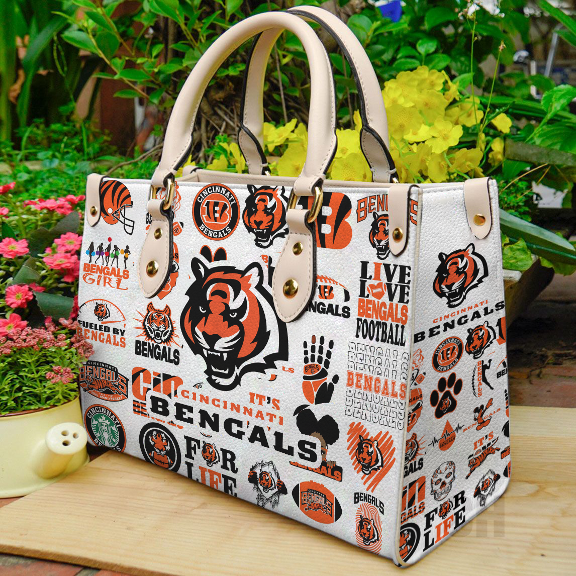 Cincinnati Bengals lover Women Leather Hand Bag