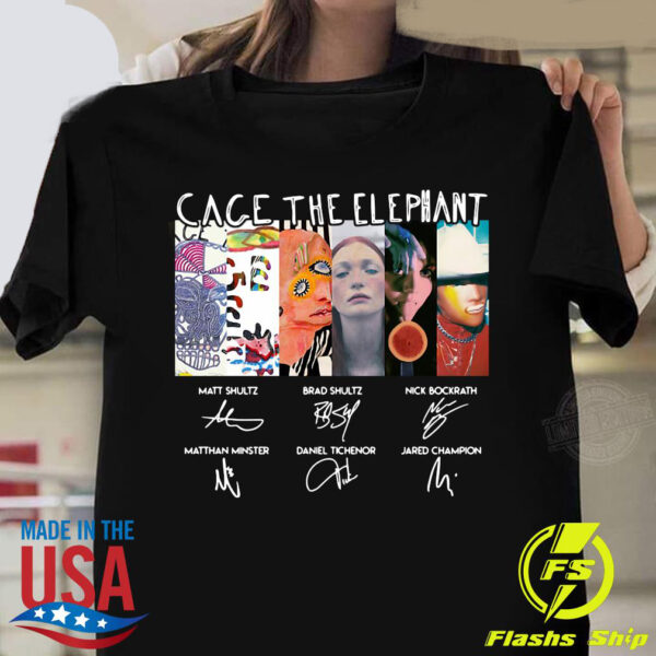 Cage The Elephant Signatures Shir T Shirt