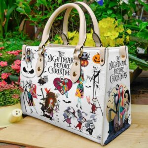 Jack Skellington Women Leather Hand Bag