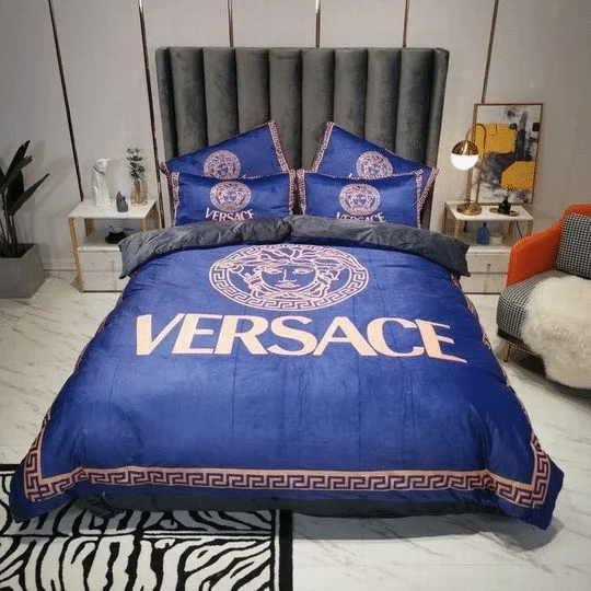 Versace Logo Brand Bedding Set Home Decor Luxury Bedroom Bedspread