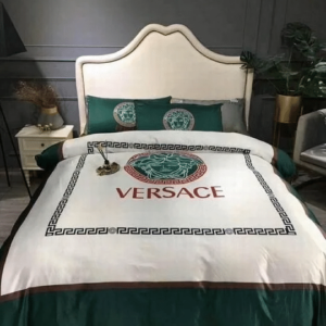 Versace Logo Brand Bedding Set Bedroom Bedspread Luxury Home Decor