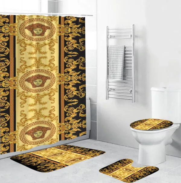 Versace Royal All Signature Details Bathroom Set Home Decor Luxury Fashion Brand Bath Mat Hypebeast