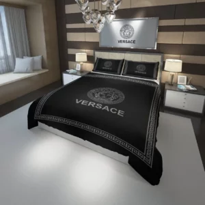 Versace Logo Brand Bedding Set Luxury Bedspread Home Decor Bedroom