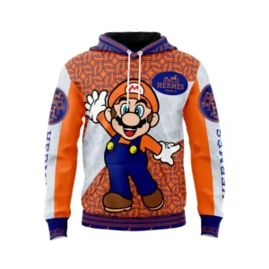 Hermes Mario Orange Type 570 Hoodie Fashion Brand Luxury Outfit