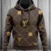 Louis Vuitton Brown Type 471 Hoodie Fashion Brand Outfit Luxury