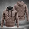 Louis Vuitton Brown Pattern Type 456 Hoodie Fashion Brand Outfit Luxury