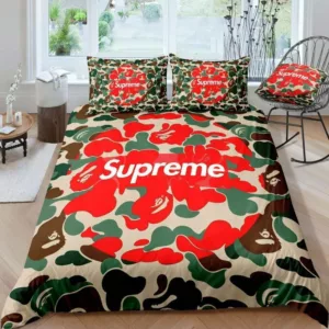 Supreme Patchy Logo Brand Bedding Set Home Decor Bedspread Luxury Bedroom