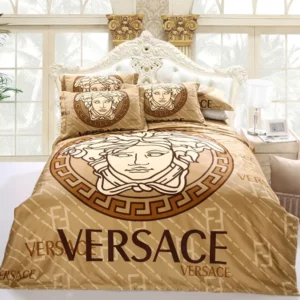 Versace Logo Brand Bedding Set Luxury Home Decor Bedroom Bedspread