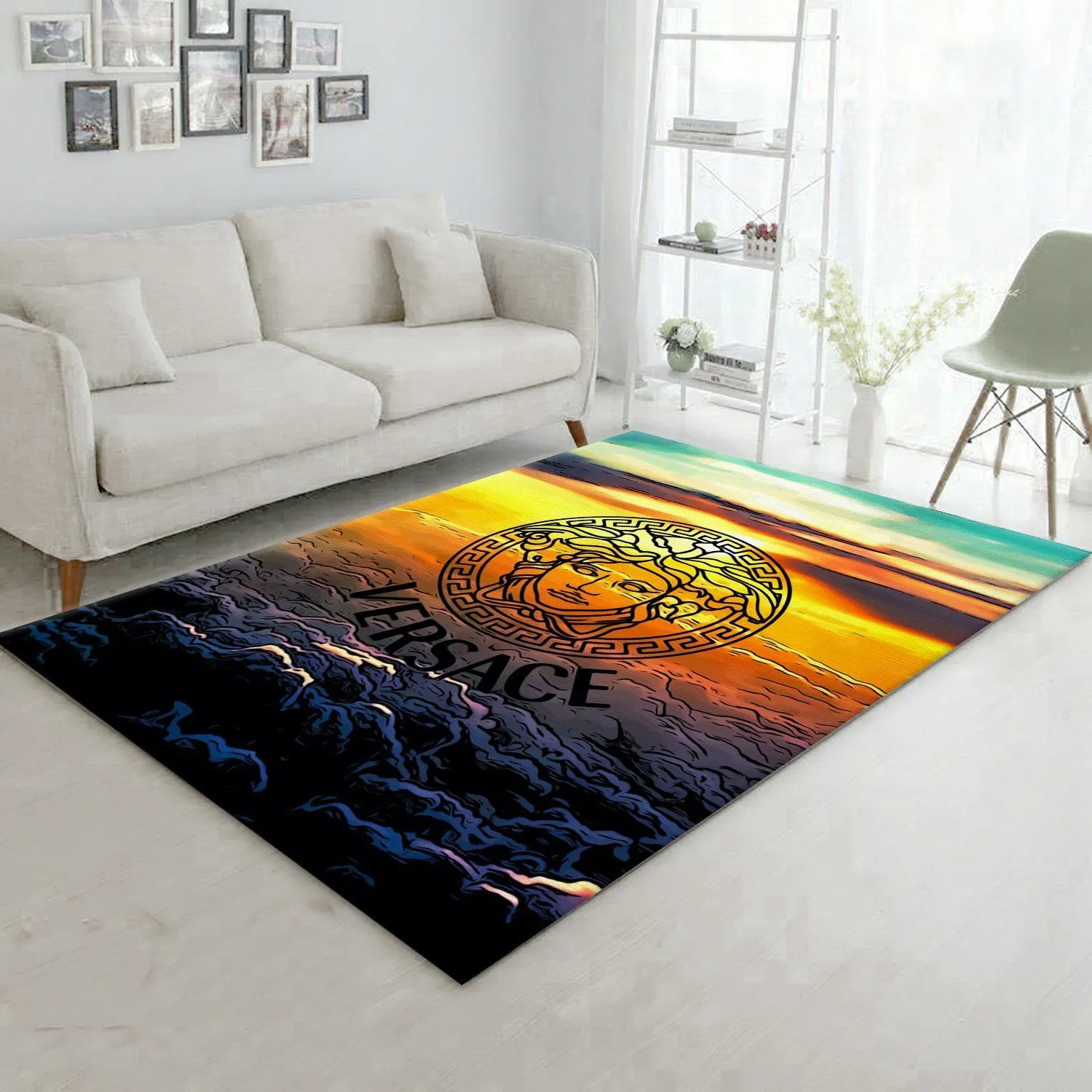 Versace Rectangle Rug Fashion Brand Home Decor Door Mat Luxury Area Carpet