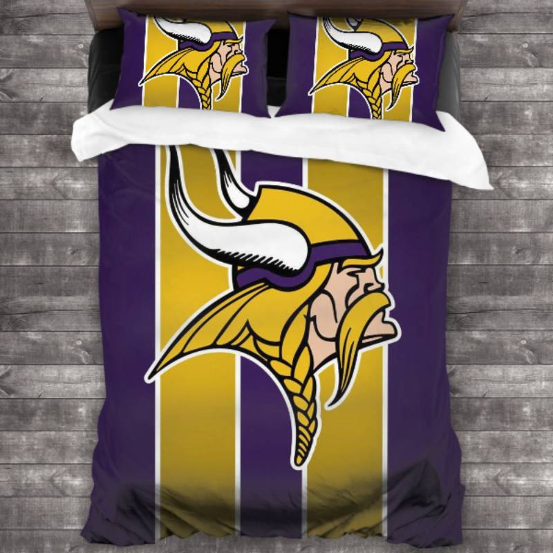 Minnesota Vikings Logo Type 152 Bedding Sets Sporty Bedroom Home Decor