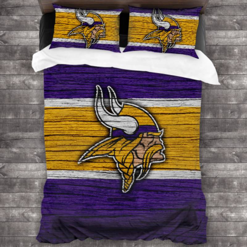 Minnesota Vikings Logo Type 153 Bedding Sets Sporty Bedroom Home Decor