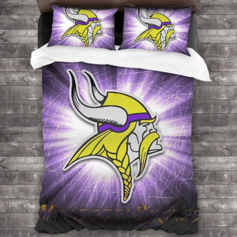 Minnesota Vikings Logo Type 407 Bedding Sets Sporty Bedroom Home Decor