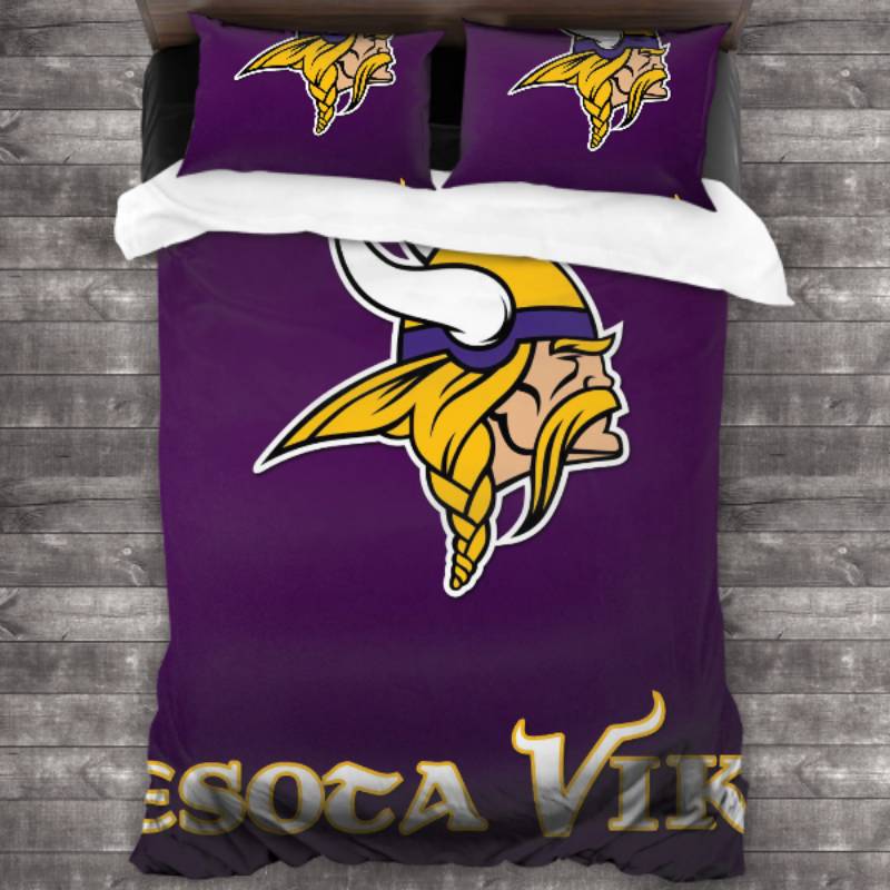 Minnesota Vikings Logo Type 408 Bedding Sets Sporty Bedroom Home Decor