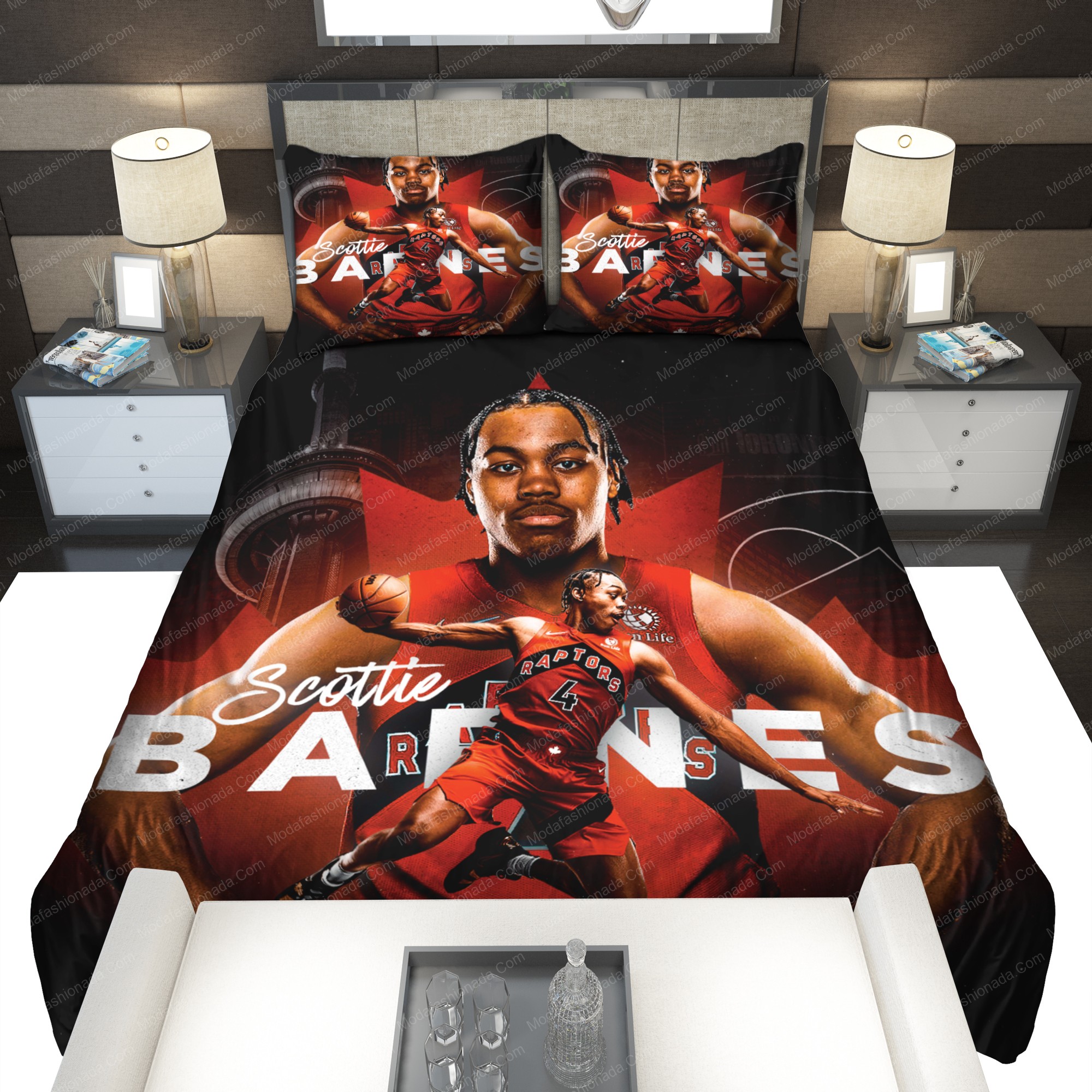 Scottie Barnes Toronto Raptors Nba 195 Logo Type 1043 Bedding Sets Sporty Bedroom Home Decor