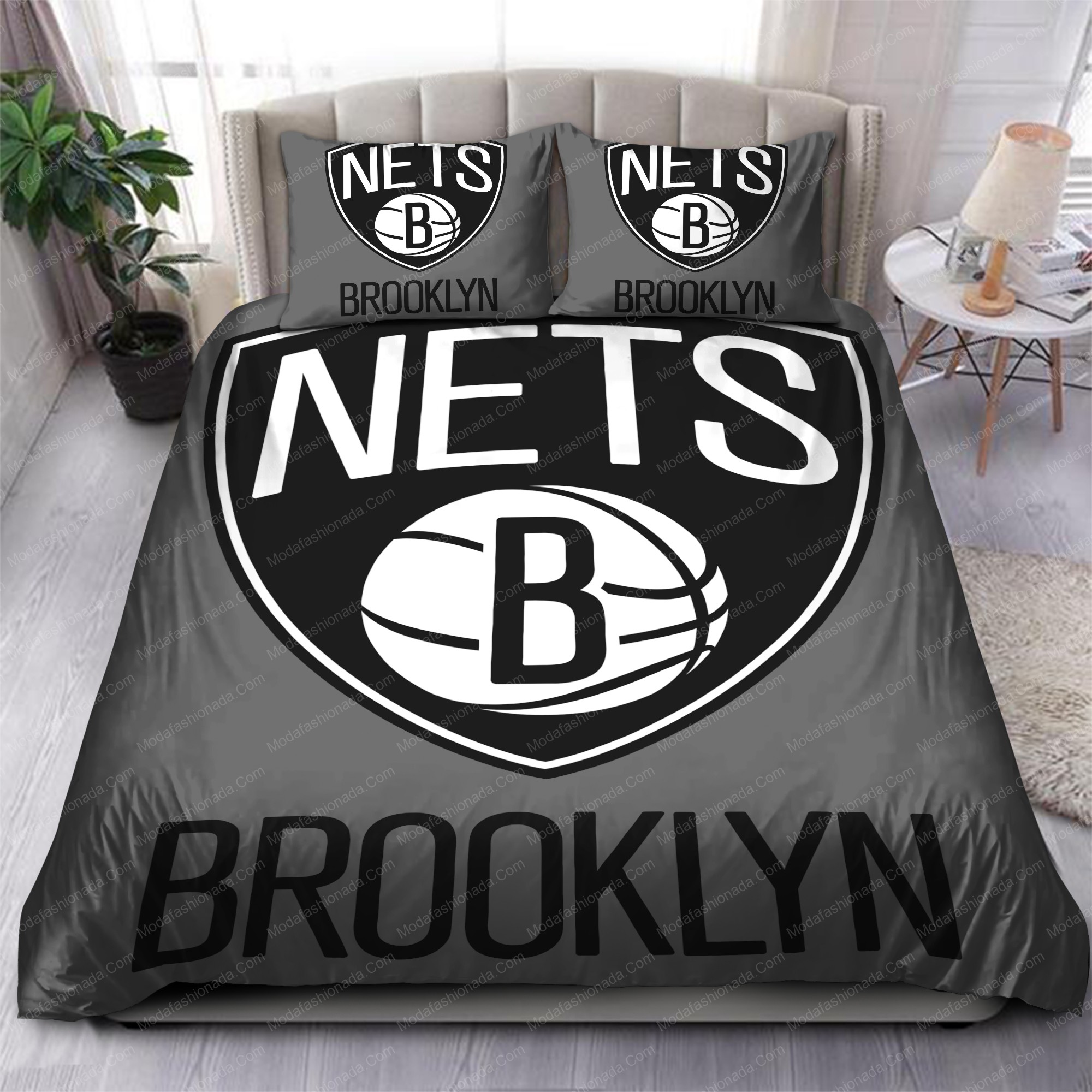 Brooklyn Nets Nba 143 Logo Type 1091 Bedding Sets Sporty Bedroom Home Decor