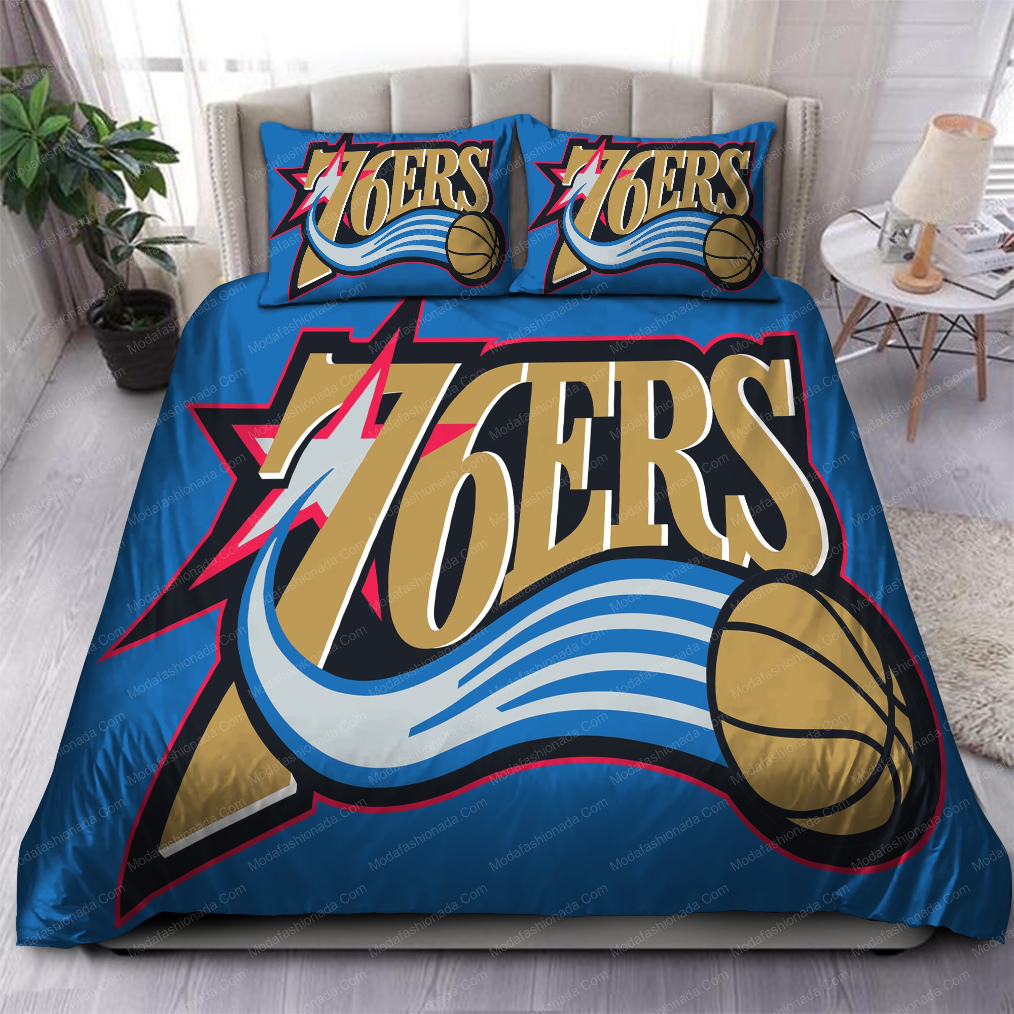 1998-2009 Nba Philadelphia 76Ers 111 Logo Type 1121 Bedding Sets Sporty Bedroom Home Decor