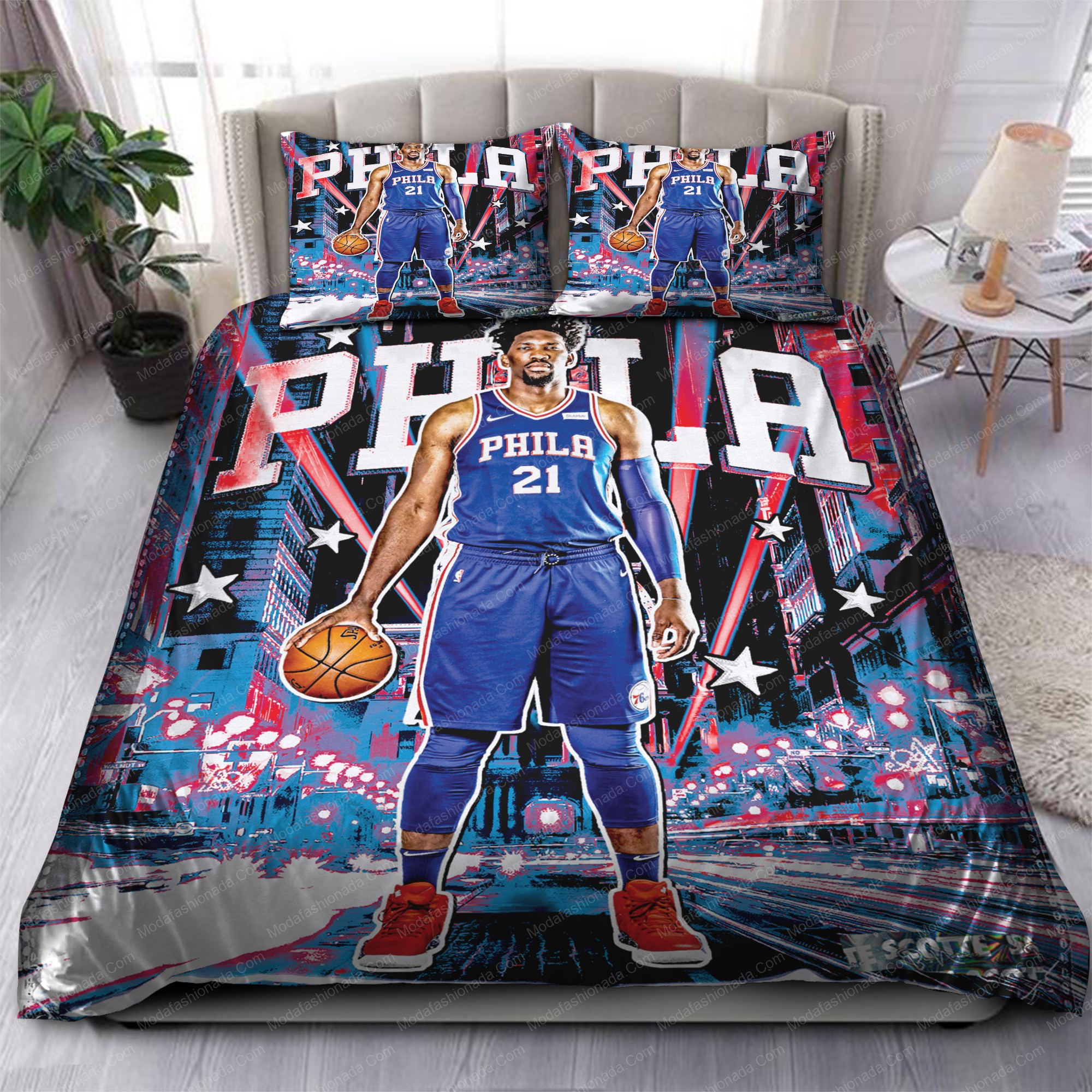 Joel Embiid Philadelphia 76Ers Nba 103 Logo Type 1133 Bedding Sets Sporty Bedroom Home Decor