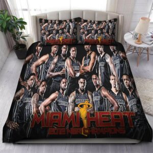 Miami Heat Dream Team 2012 Nba Finals Champions 63 Logo Type 1174 Bedding Sets Sporty Bedroom Home Decor