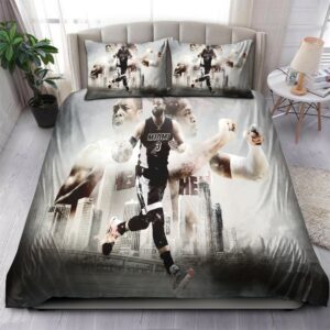 Legend Dwyane Wade Miami Heat Nba 52 Logo Type 1195 Bedding Sets Sporty Bedroom Home Decor