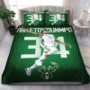Giannis Antetokounmpo Milwaukee Bucks Nba 15 Logo Type 1222 Bedding Sets Sporty Bedroom Home Decor