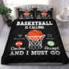 Basketball Is Calling And I Must Go Logo Type 1242 Bedding Sets Sporty Bedroom Home Decor