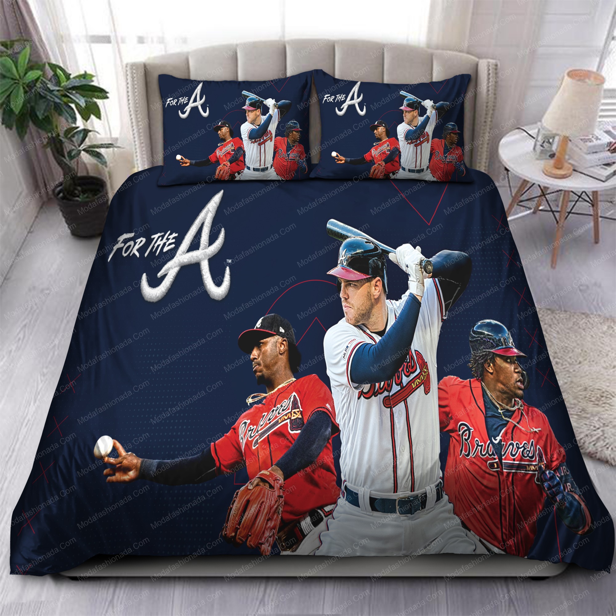Memory Freddie Freeman Atlanta Braves Mlb 47 Logo Type 1414 Bedding Sets Sporty Bedroom Home Decor