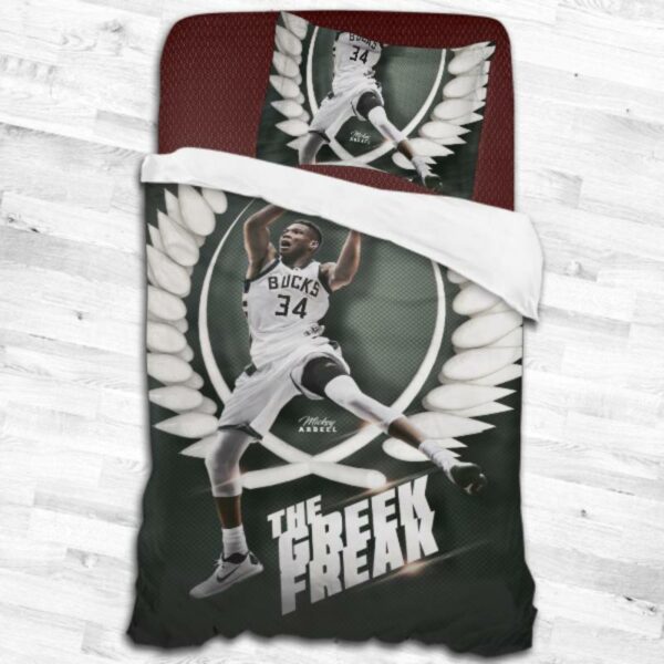 Milwaukee Bucks Logo Type 1806 Bedding Sets Sporty Bedroom Home Decor