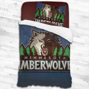 Minnesota Timberwolves Logo Type 1871 Bedding Sets Sporty Bedroom Home Decor