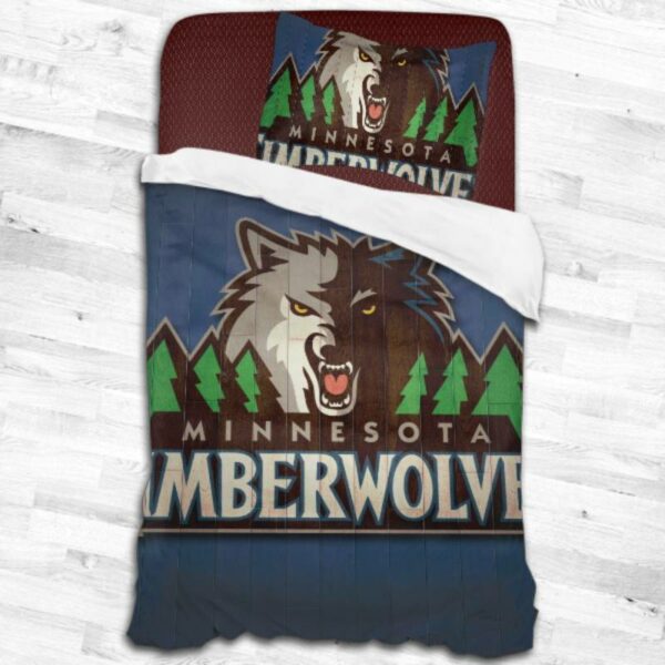 Minnesota Timberwolves Logo Type 1871 Bedding Sets Sporty Bedroom Home Decor