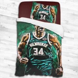 Milwaukee Bucks Logo Type 2200 Bedding Sets Sporty Bedroom Home Decor