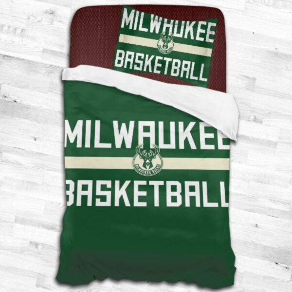 Nba Milwaukee Bucks Logo Type 2357 Bedding Sets Sporty Bedroom Home Decor