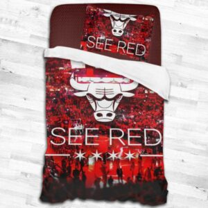 Nba Chicago Bulls Logo Type 2398 Bedding Sets Sporty Bedroom Home Decor